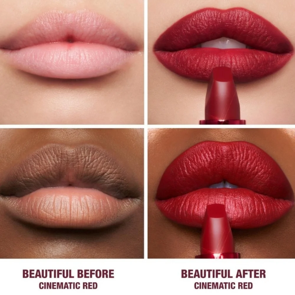 Charlotte Tilbury Matte Revolution Lipstick: Cinematic Red .03oz (Travel Sz) NIB - Picture 4 of 7